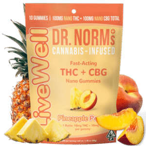dr norm's feelwell pain relief gummies pineapple peach